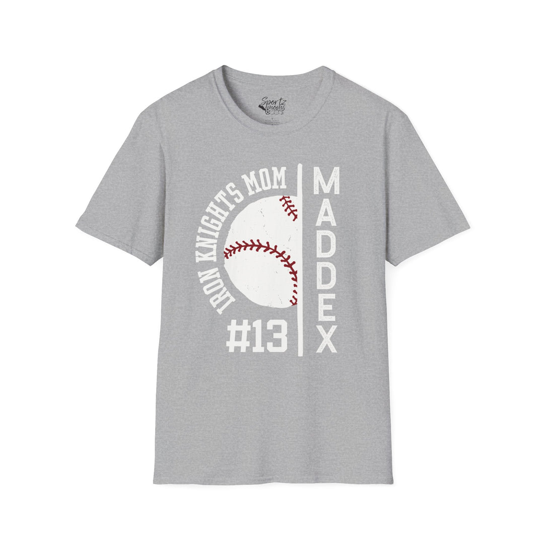 Iron Knights Adult Unisex T-Shirt - Mom Design w/Vertical Player Name