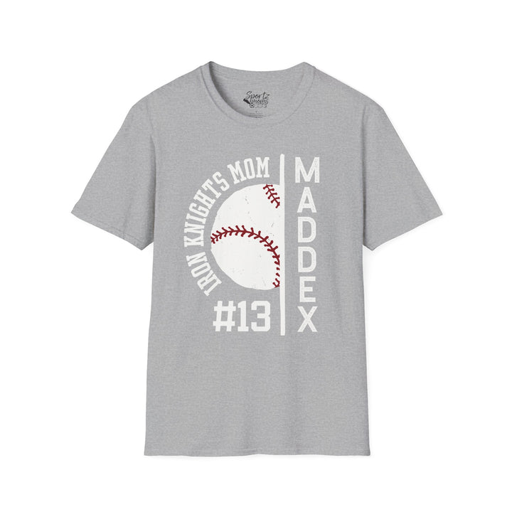 Iron Knights Adult Unisex T-Shirt - Mom Design w/Vertical Player Name
