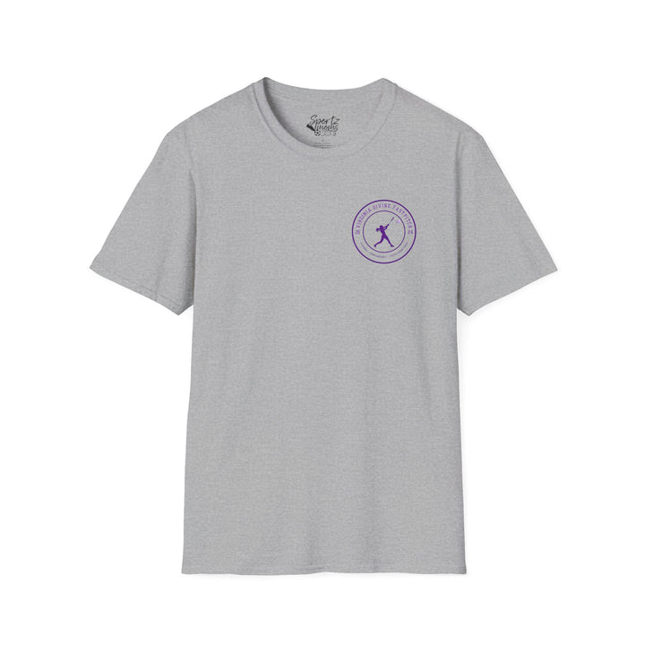 Virginia Divine Sports Unisex Adult T-Shirt - Softball Pattern Design w/Name &amp; Number on back