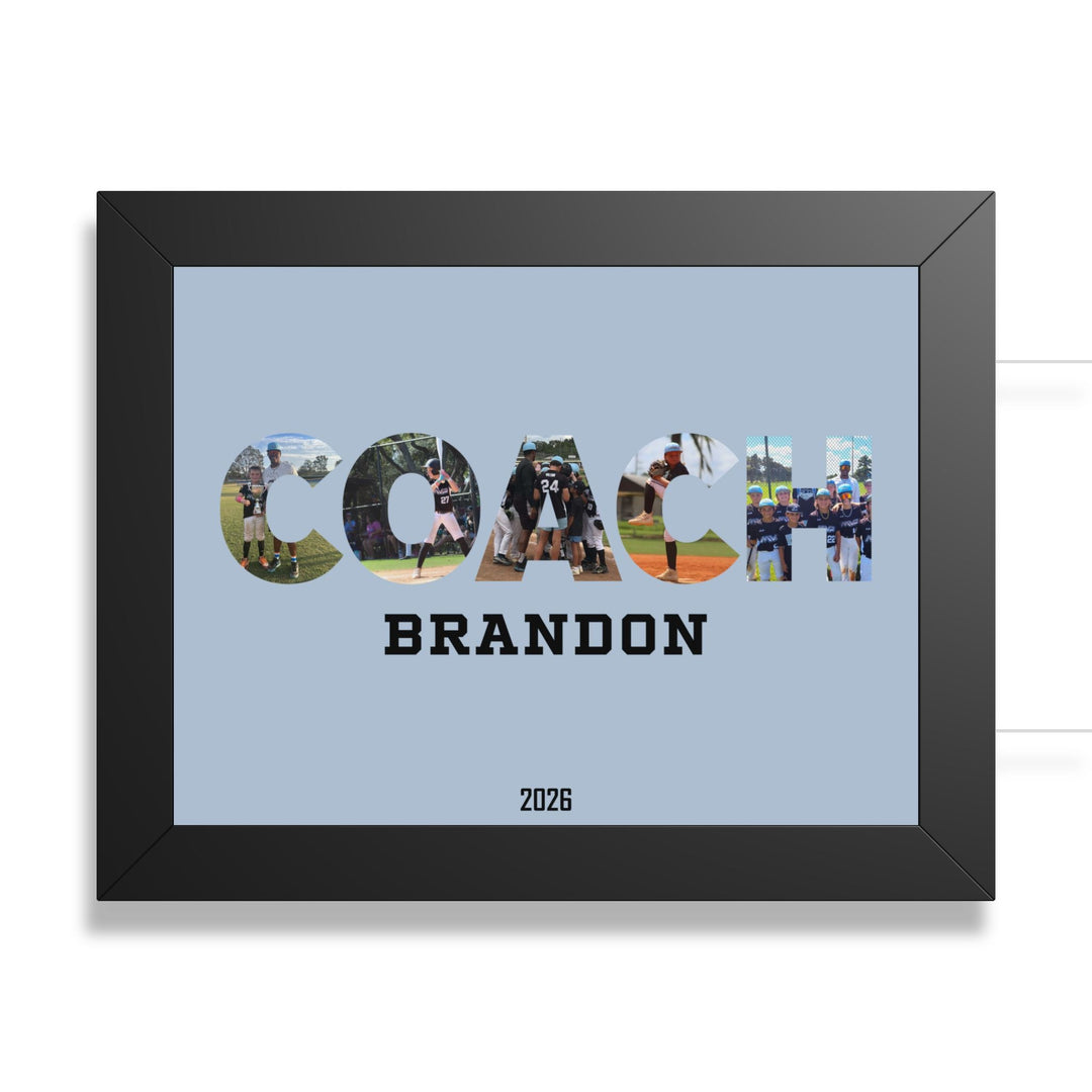 Coach Photo Letter Custom Framed Art