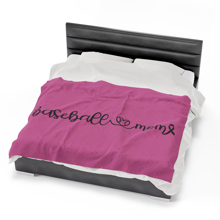 Cancer Collection Pick Your Sport Mom Ribbon &amp; Heart Plush Blanket