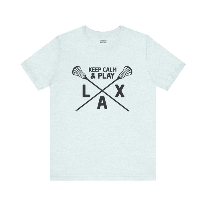 Keep Calm Lacrosse Unisex Adult T-Shirt
