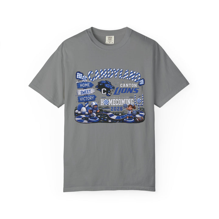 Canton Lions Football &amp; Cheer Unisex Adult Premium T-Shirt - Homecoming Candyland Design