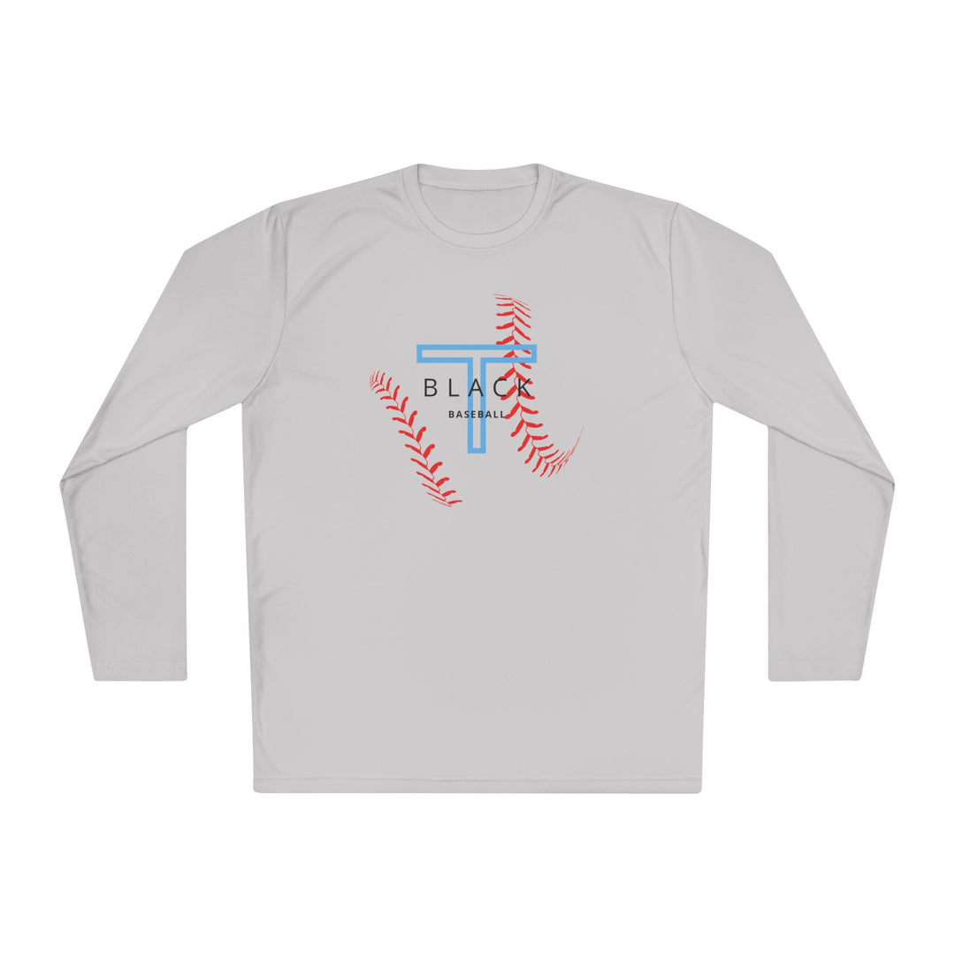 T-Black Dugout Unisex Adult Moisture Wicking Long Sleeve Shirt - Front Design Only w/Optional Customization