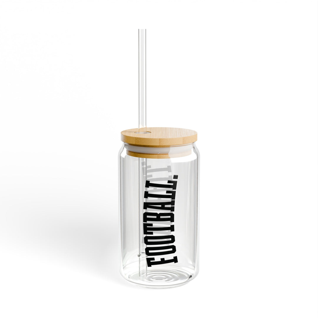 Football Tall Design 16oz Sipper Glass