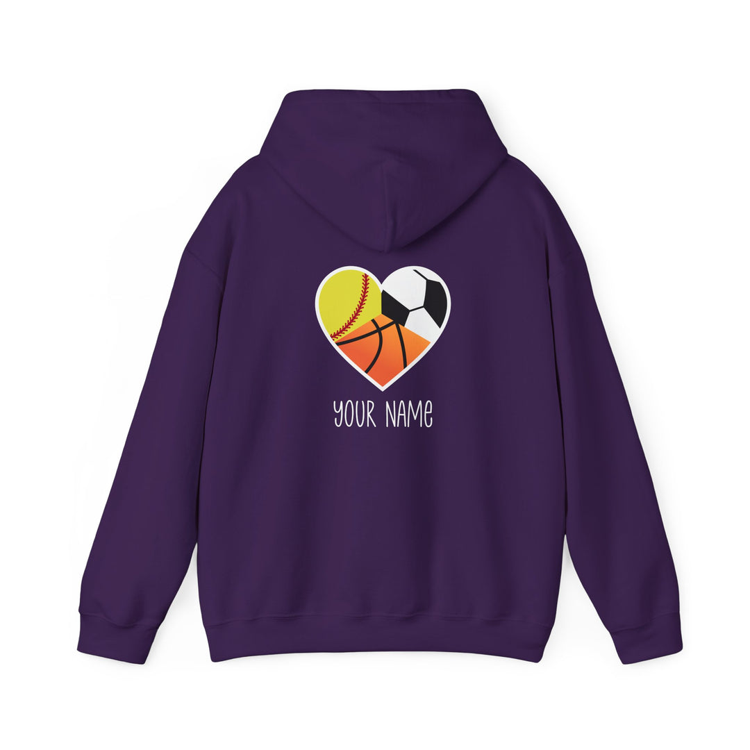 Sports Heart Design Unisex Adult Hoodie