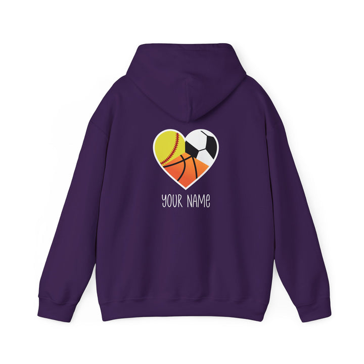 Sports Heart Design Unisex Adult Hoodie