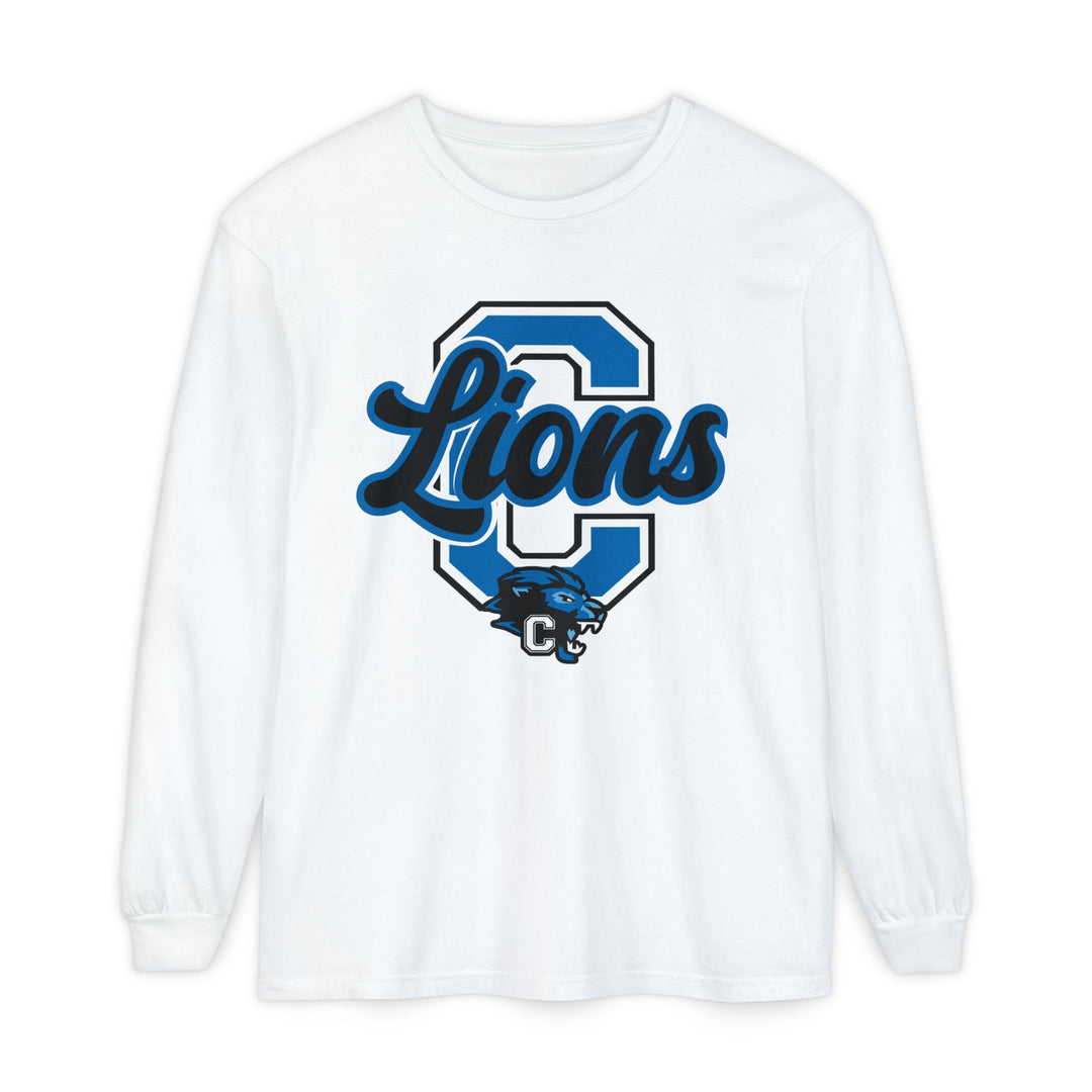 Canton Lions Football &amp; Cheer Unisex Adult Premium Long Sleeve - Big C Design