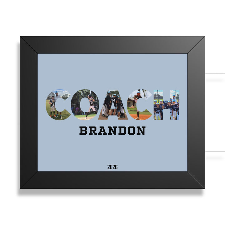 Coach Photo Letter Custom Framed Art