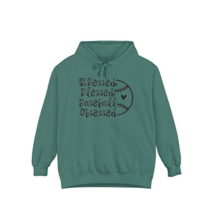 Stressed Blessed Baseball Obsessed Unisex Adult Premium Hooded Sweatshirt