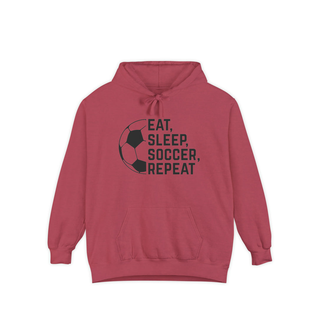 Eat Sleep Soccer Repeat Unisex Adult Premium Hooded Sweatshirt