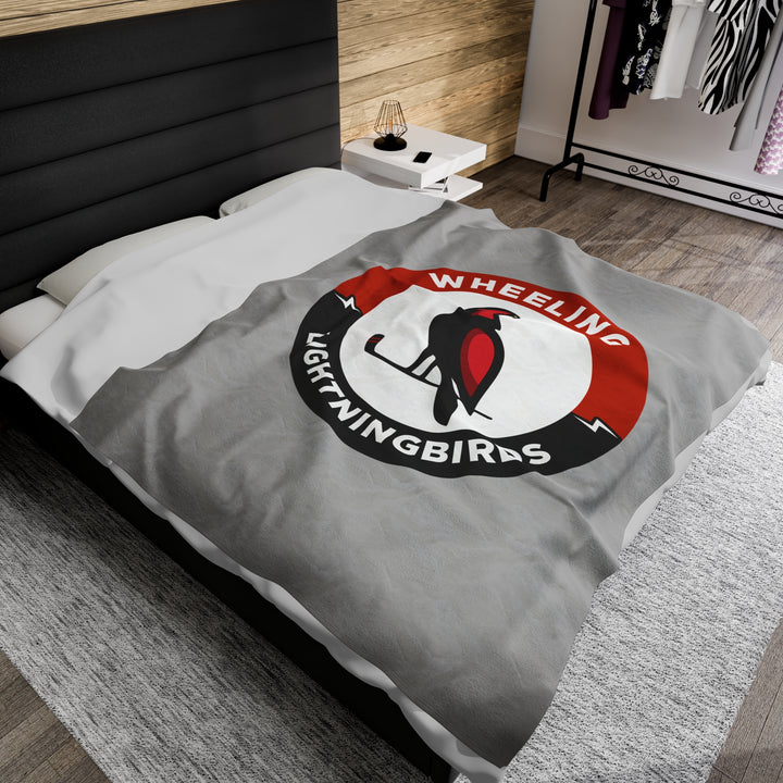 Wheeling Lightningbirds Velveteen Plush Blanket
