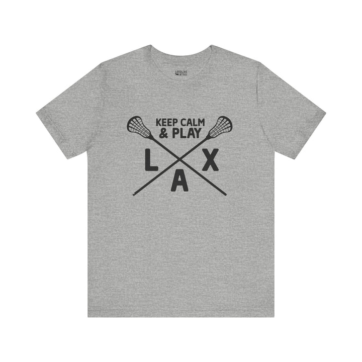 Keep Calm Lacrosse Unisex Adult T-Shirt