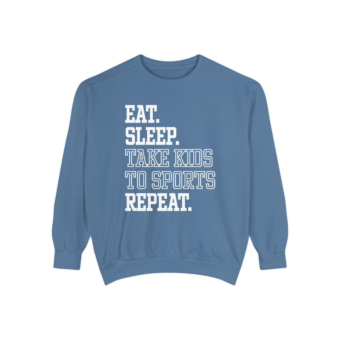 Eat Sleep Take Kids To Sports Repeat Unisex Adult Premium Crewneck Sweatshirt