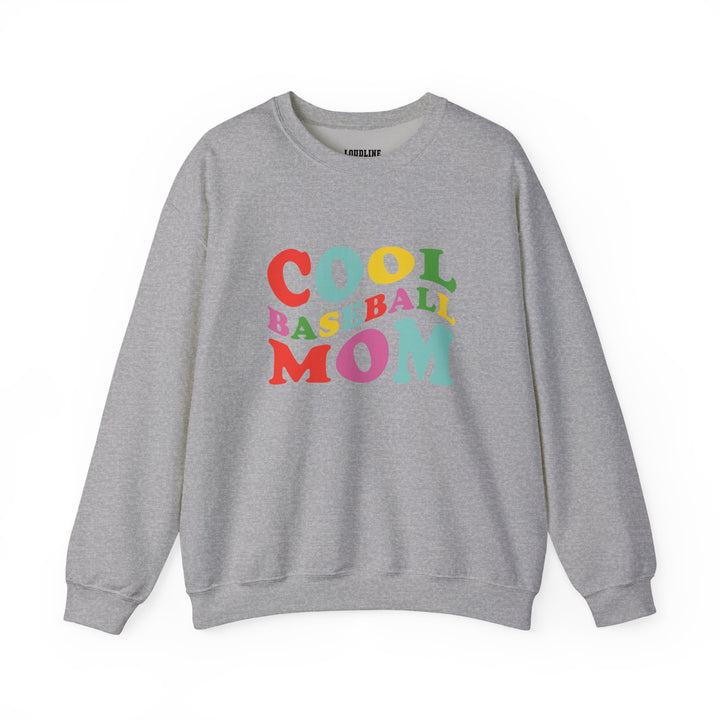 Cool Baseball Mom Unisex Adult Crewneck Sweatshirt