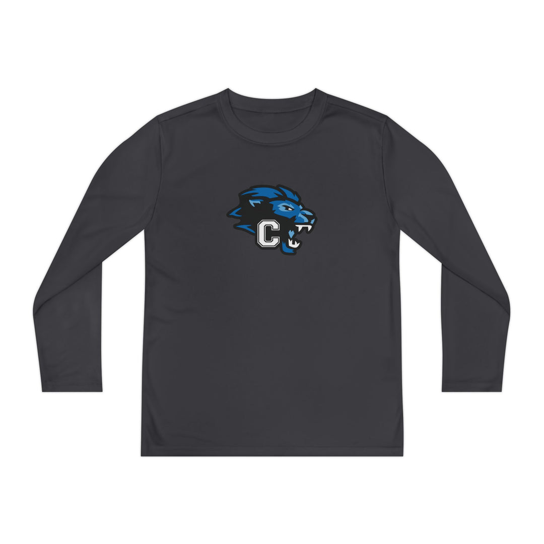 Canton Lions Football &amp; Cheer Unisex Youth Long Sleeve Moisture Wicking Shirt