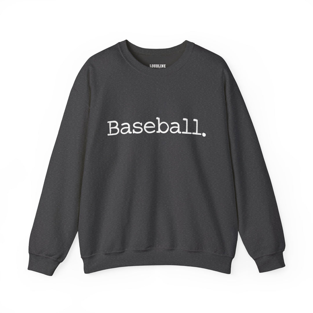 Typewriter Design Baseball Unisex Adult Crewneck Sweatshirt