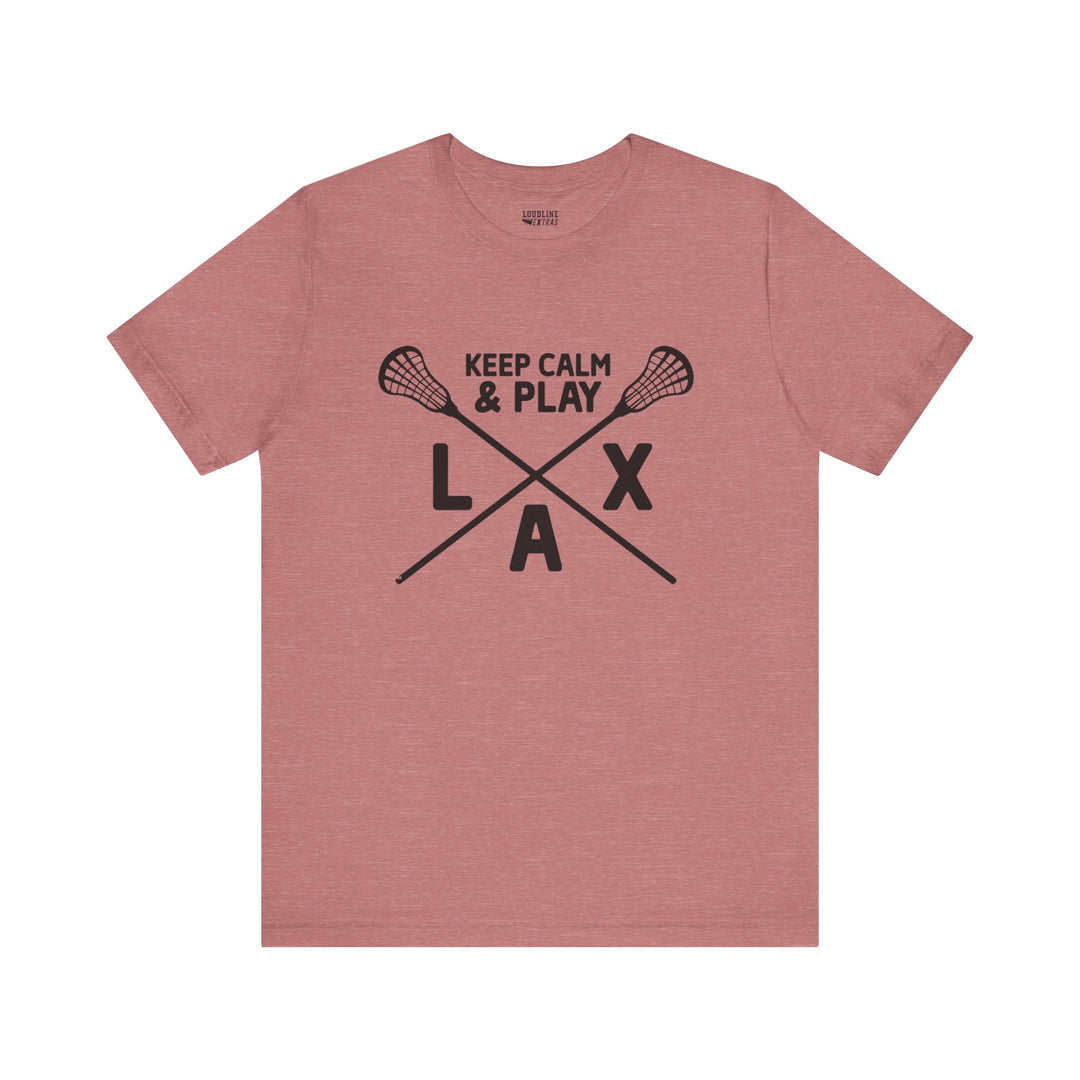Keep Calm Lacrosse Unisex Adult T-Shirt