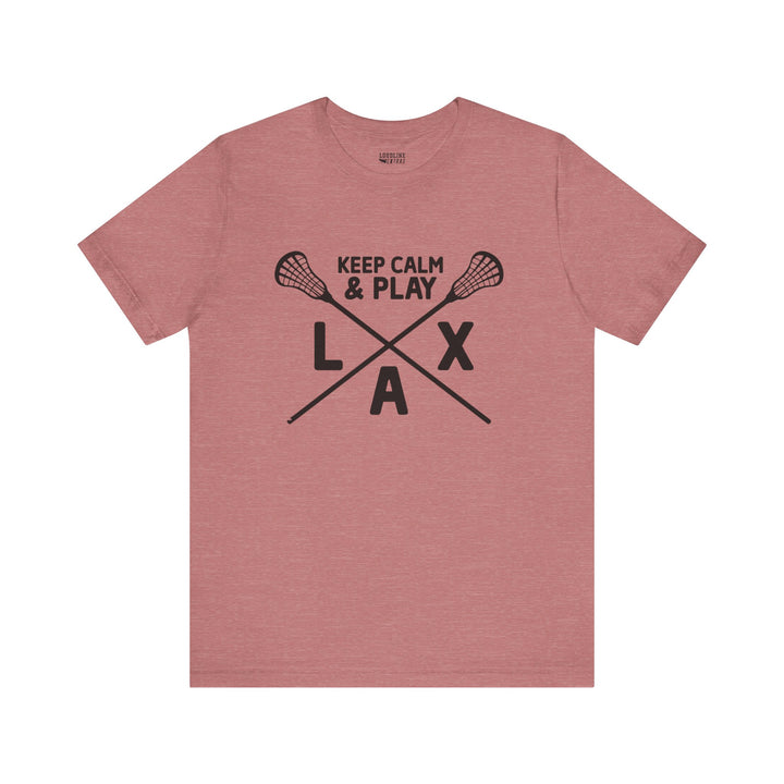Keep Calm Lacrosse Unisex Adult T-Shirt