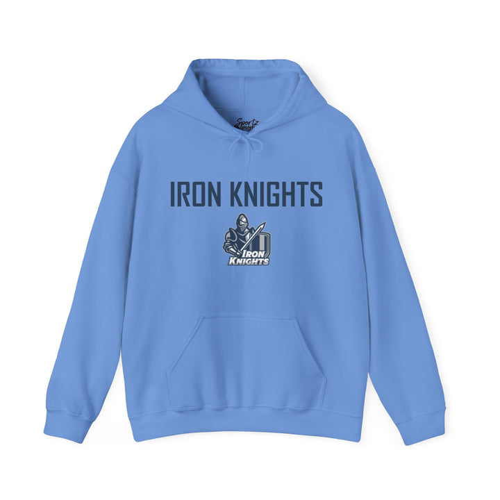 Iron Knights Adult Unisex Hooded Sweatshirt w/Knight Design, Name &amp; Number on back