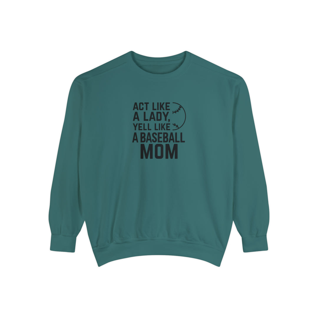 Act Like a Lady Baseball Unisex Adult Premium Crewneck Sweatshirt