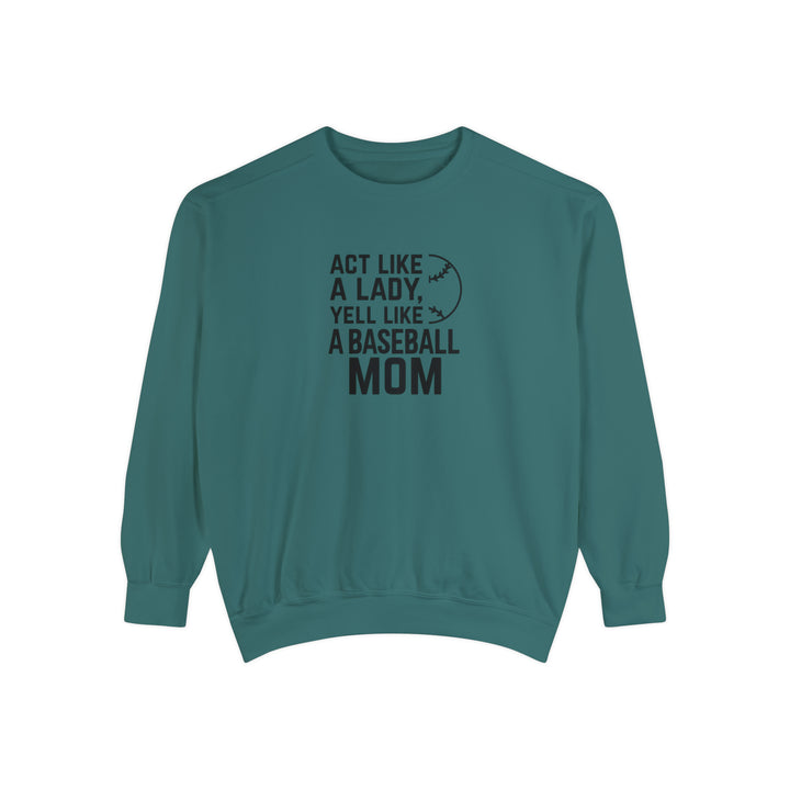 Act Like a Lady Baseball Unisex Adult Premium Crewneck Sweatshirt