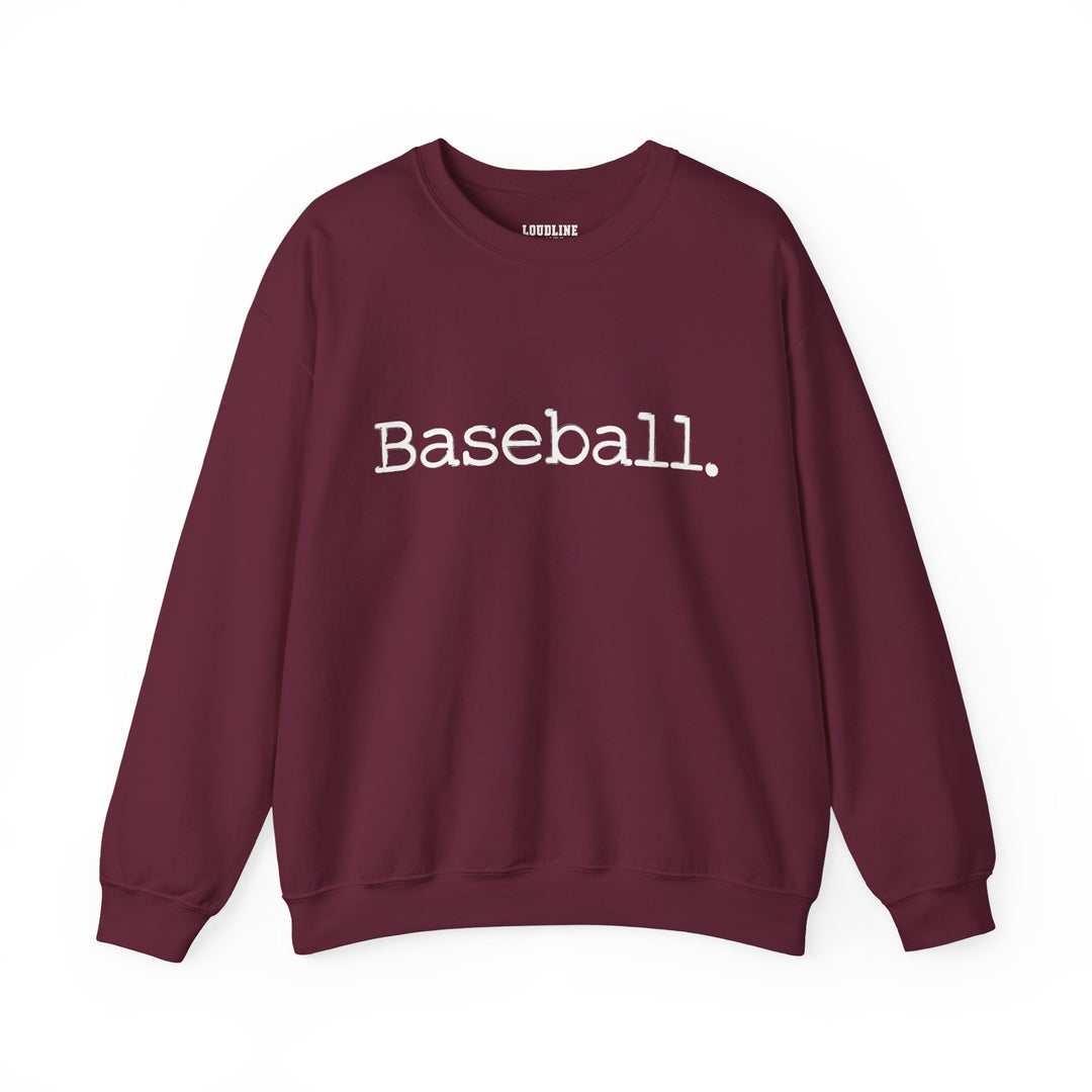Typewriter Design Baseball Unisex Adult Crewneck Sweatshirt