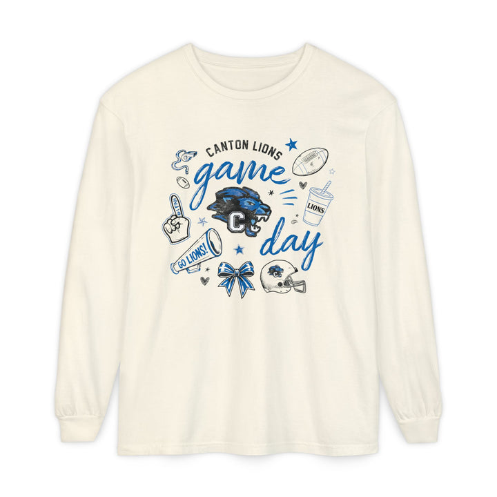 Canton Lions Football &amp; Cheer Unisex Adult Premium Long Sleeve - Game Day Design