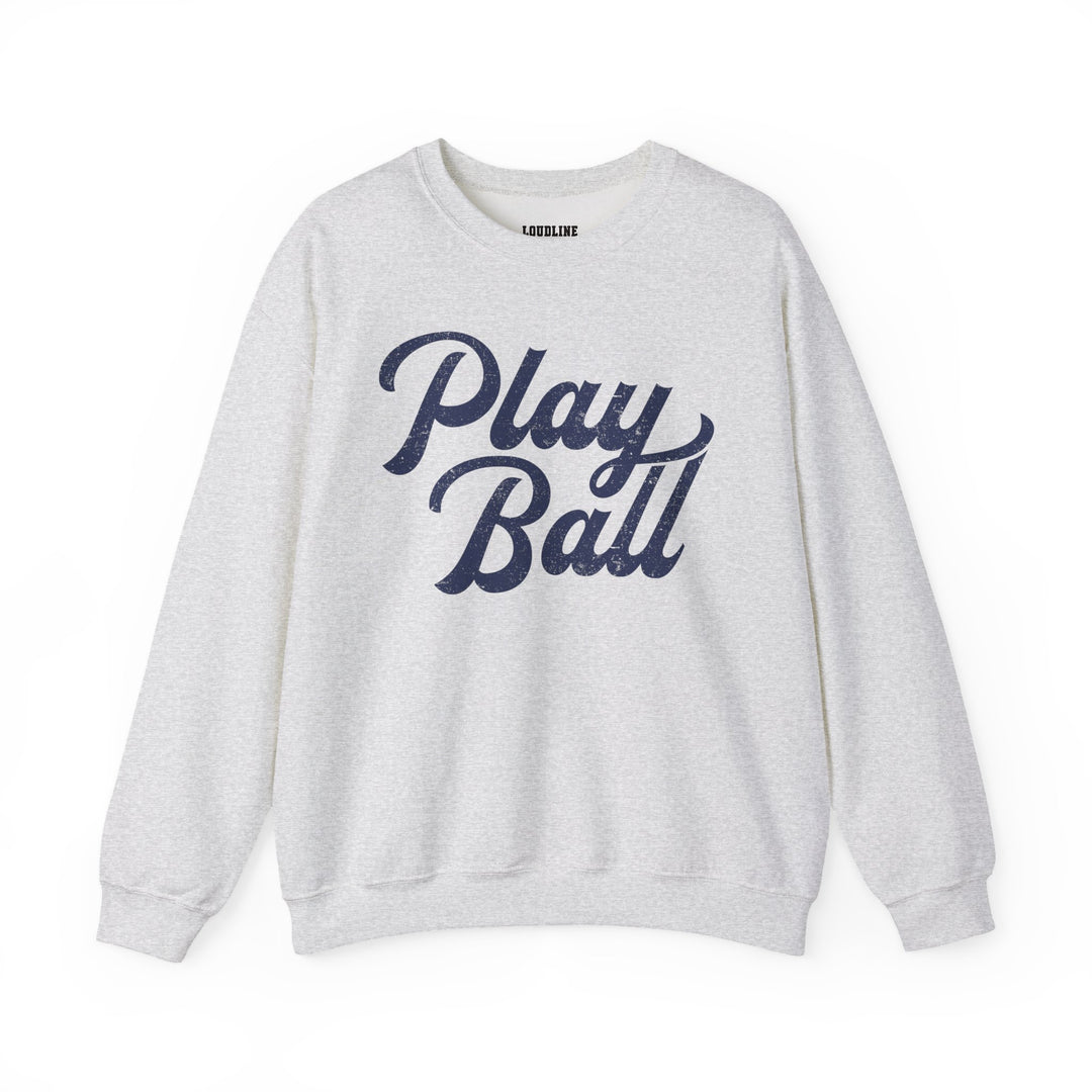Play Ball Baseball Unisex Adult Crewneck Sweatshirt
