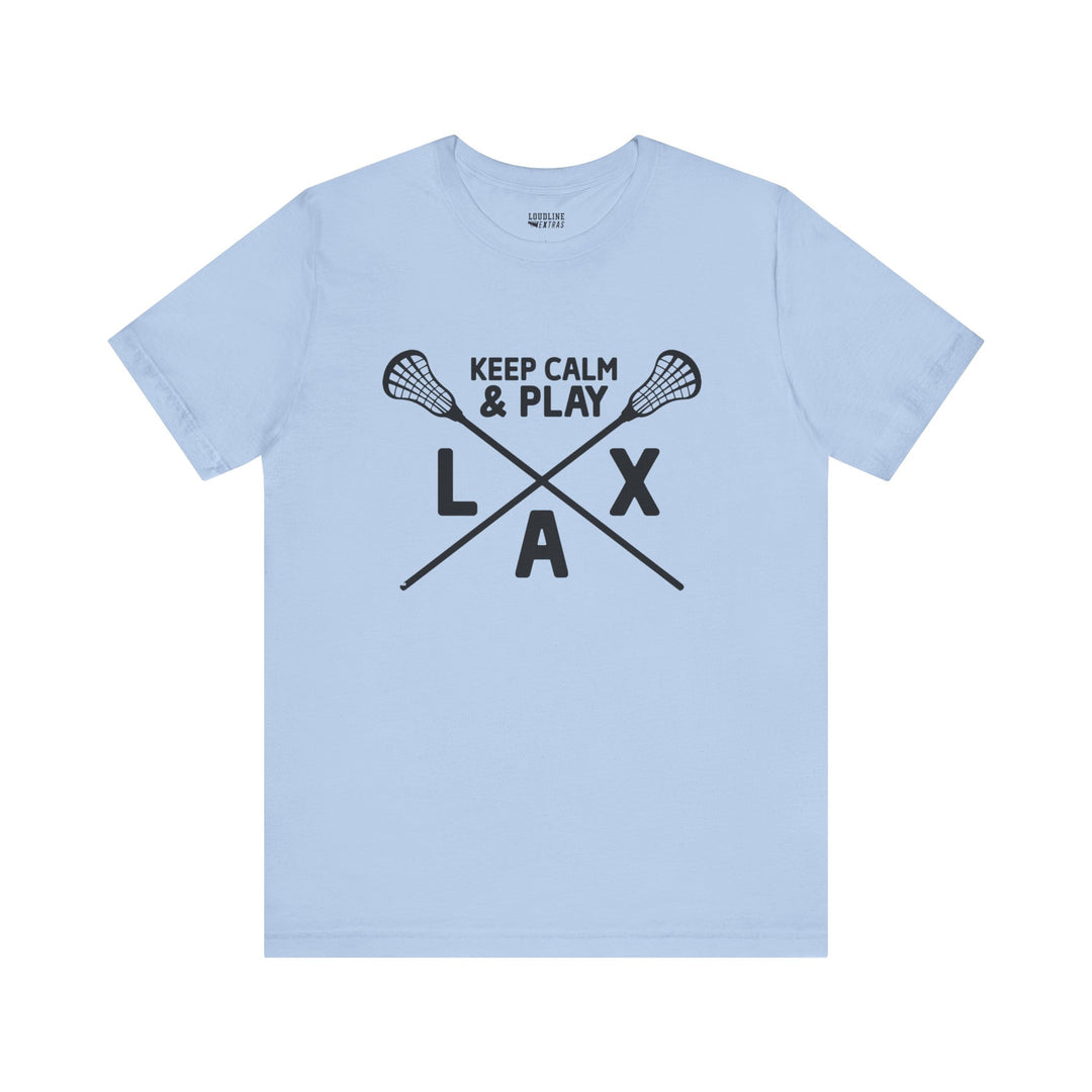 Keep Calm Lacrosse Unisex Adult T-Shirt