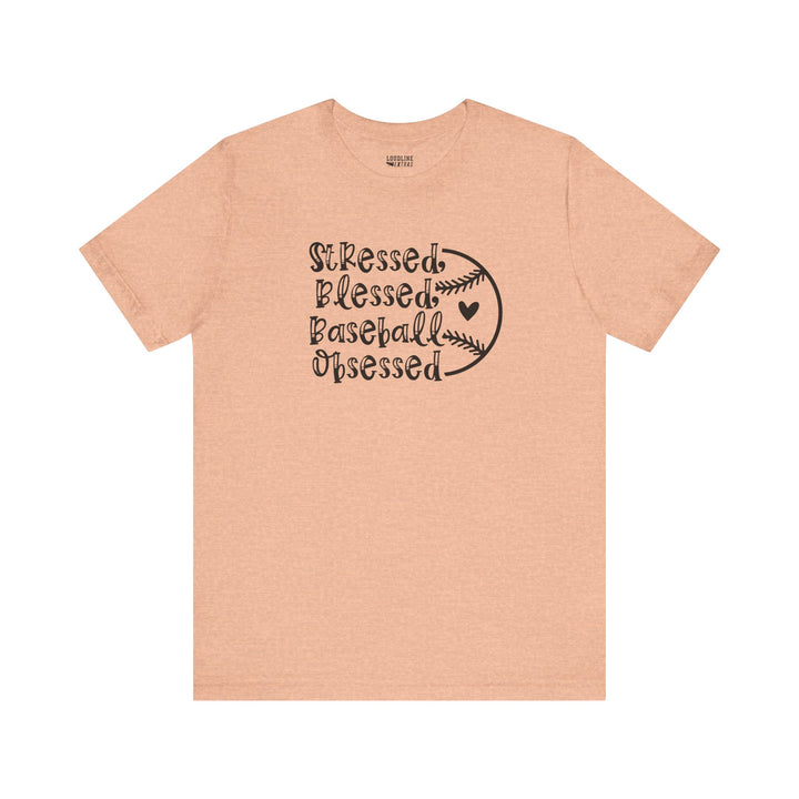 Stressed Blessed Baseball Obsessed Unisex Adult T-Shirt