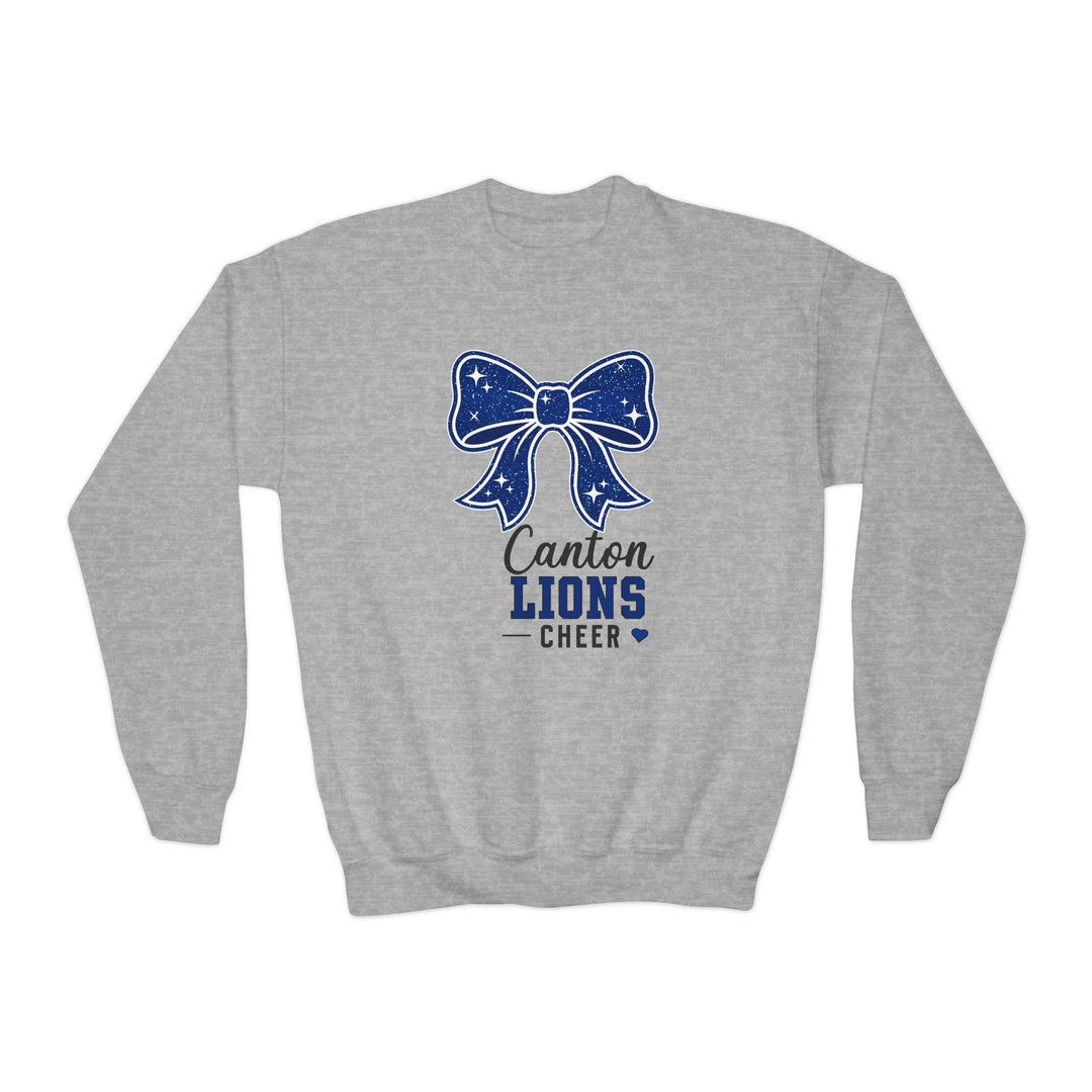 Canton Lions Youth Football &amp; Cheer Unisex Youth Crewneck Sweatshirt - Cheer Design