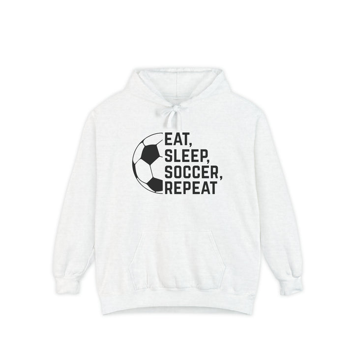 Eat Sleep Soccer Repeat Unisex Adult Premium Hooded Sweatshirt