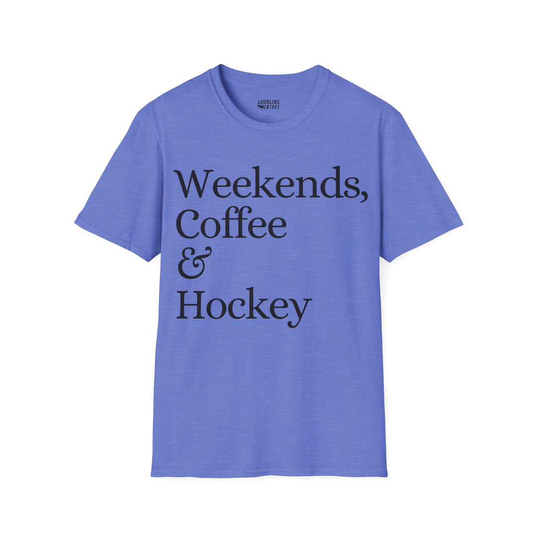 Weekends Coffee &amp; Hockey Unisex Adult T-Shirt