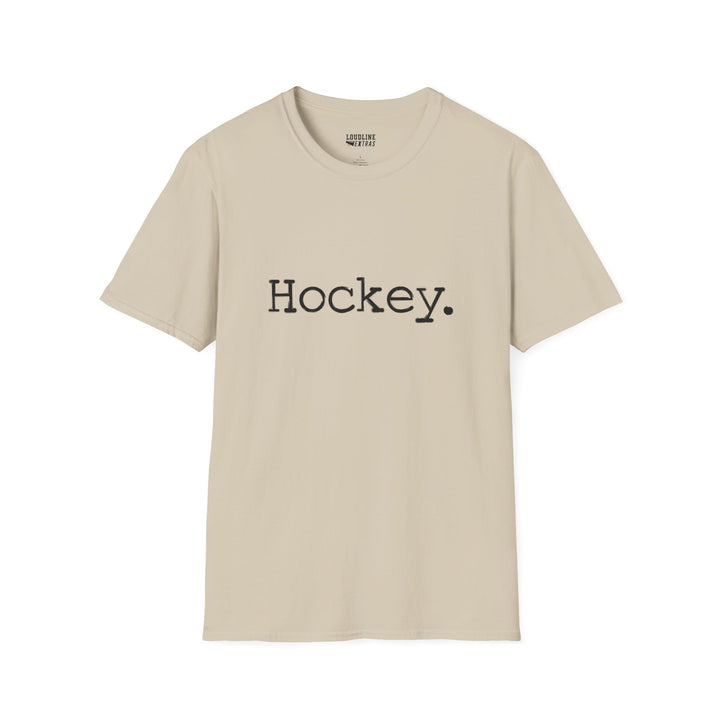 Typewriter Design Hockey Unisex Adult T-Shirt