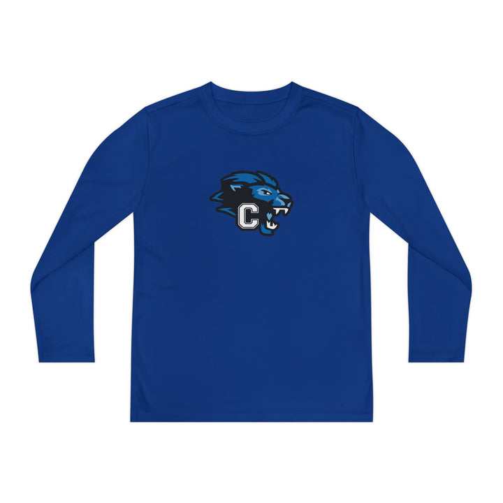 Canton Lions Football &amp; Cheer Unisex Youth Long Sleeve Moisture Wicking Shirt