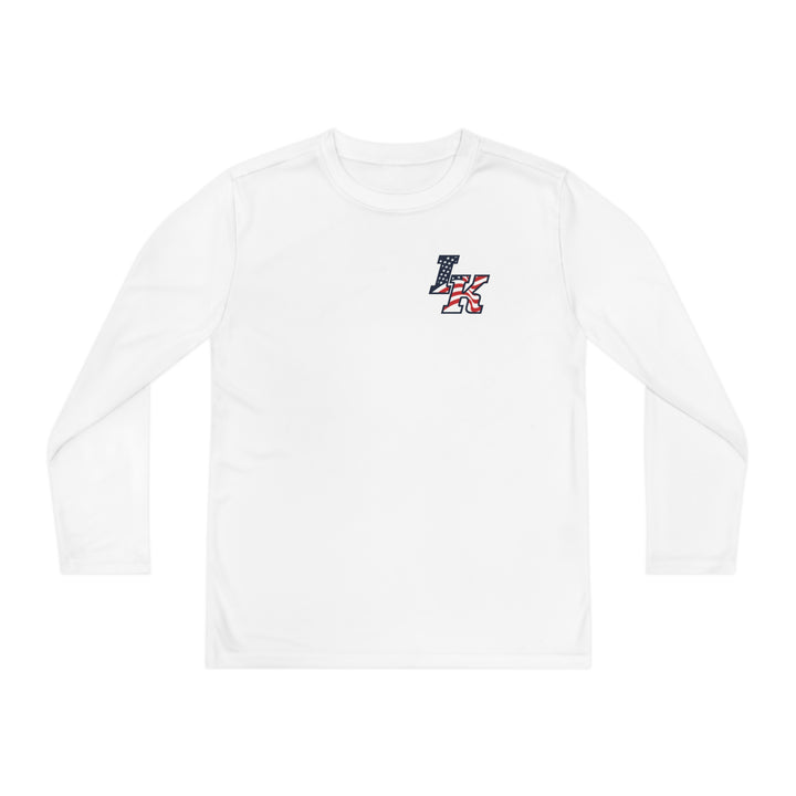Iron Knights Youth Long Sleeve Competitor Moisture Wicking Tee w/Small Flag Design Logo Only