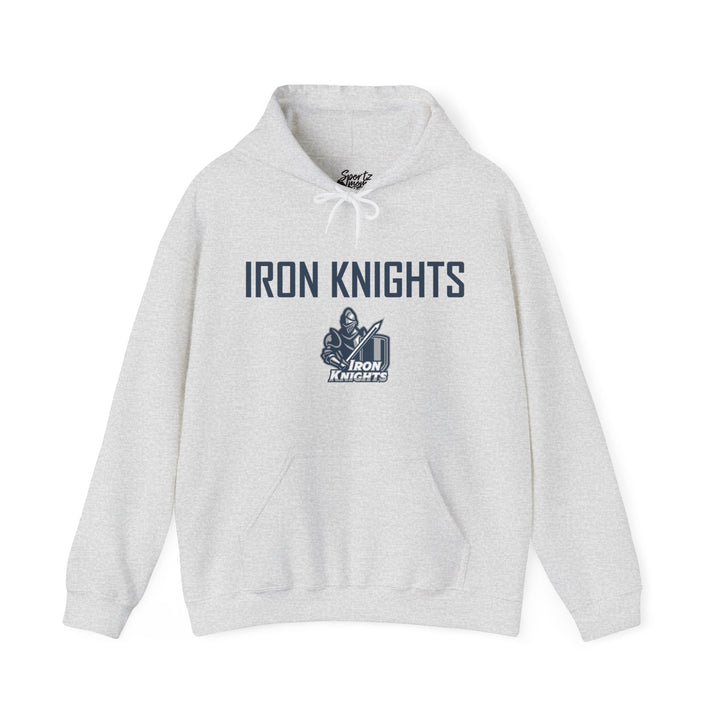 Iron Knights Adult Unisex Hooded Sweatshirt w/Knight Design, Name &amp; Number on back