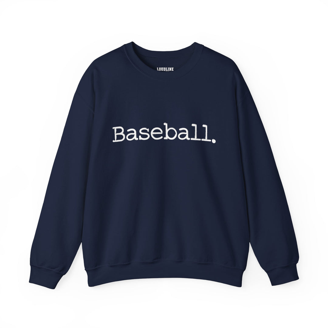 Typewriter Design Baseball Unisex Adult Crewneck Sweatshirt