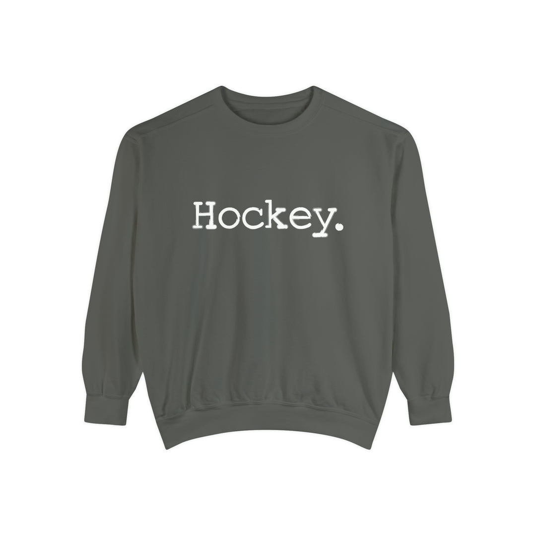 Typewriter Design Hockey Unisex Adult Premium Crewneck Sweatshirt