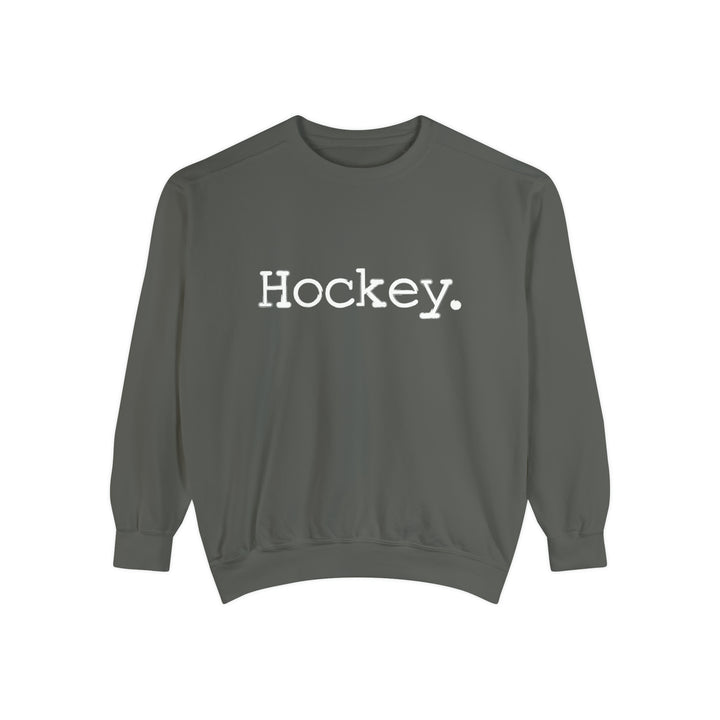 Typewriter Design Hockey Unisex Adult Premium Crewneck Sweatshirt