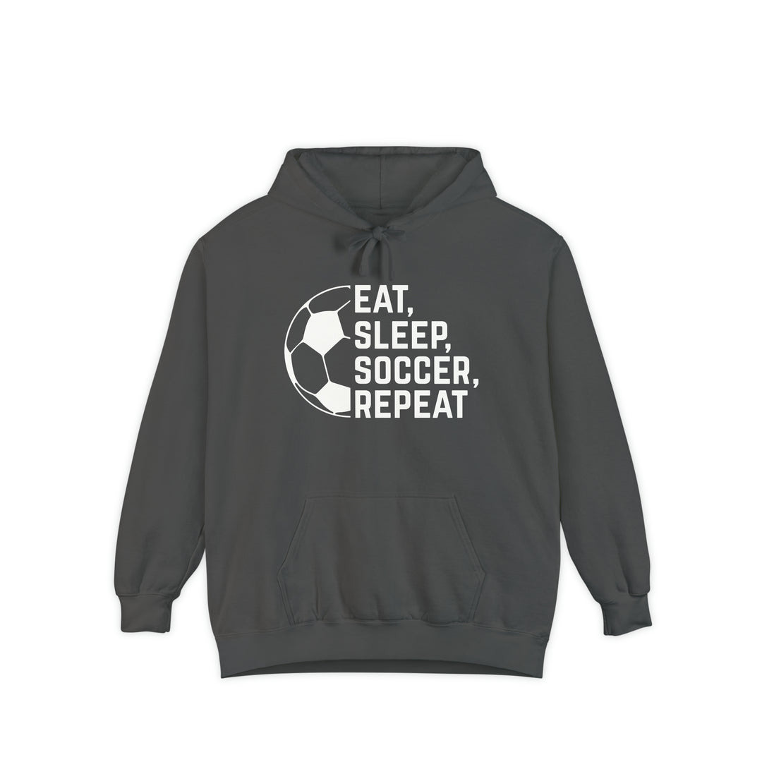 Eat Sleep Soccer Repeat Unisex Adult Premium Hooded Sweatshirt