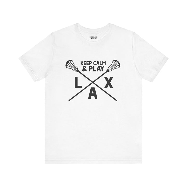 Keep Calm Lacrosse Unisex Adult T-Shirt