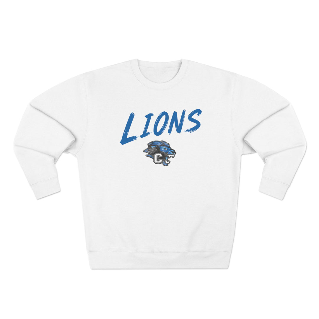 Canton Lions Football &amp; Cheer Unisex Adult Premium Crewneck Sweatshirt - Lions Design