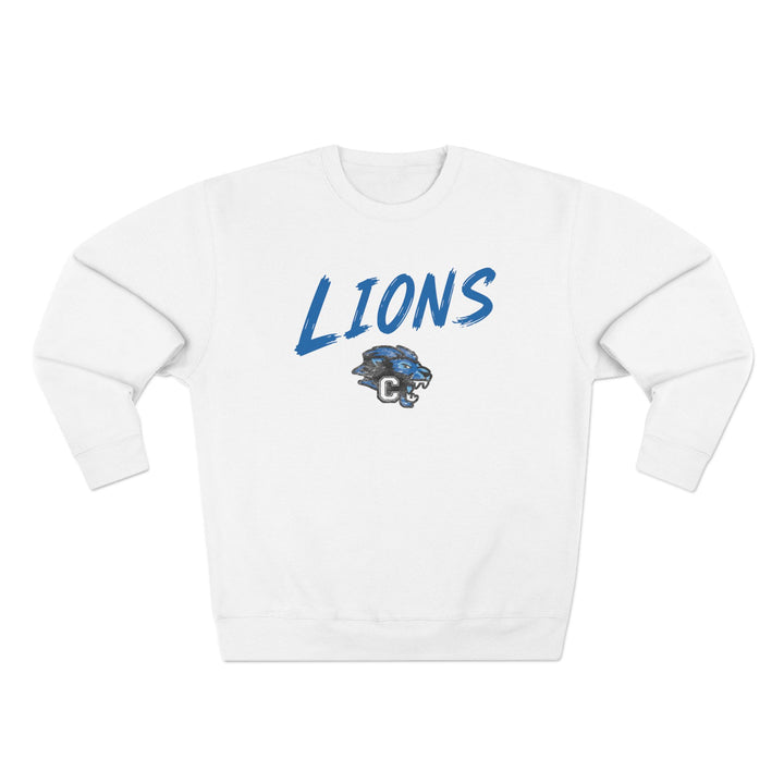 Canton Lions Football &amp; Cheer Unisex Adult Premium Crewneck Sweatshirt - Lions Design