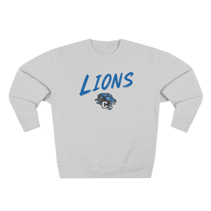 Canton Lions Football &amp; Cheer Unisex Adult Premium Crewneck Sweatshirt - Lions Design