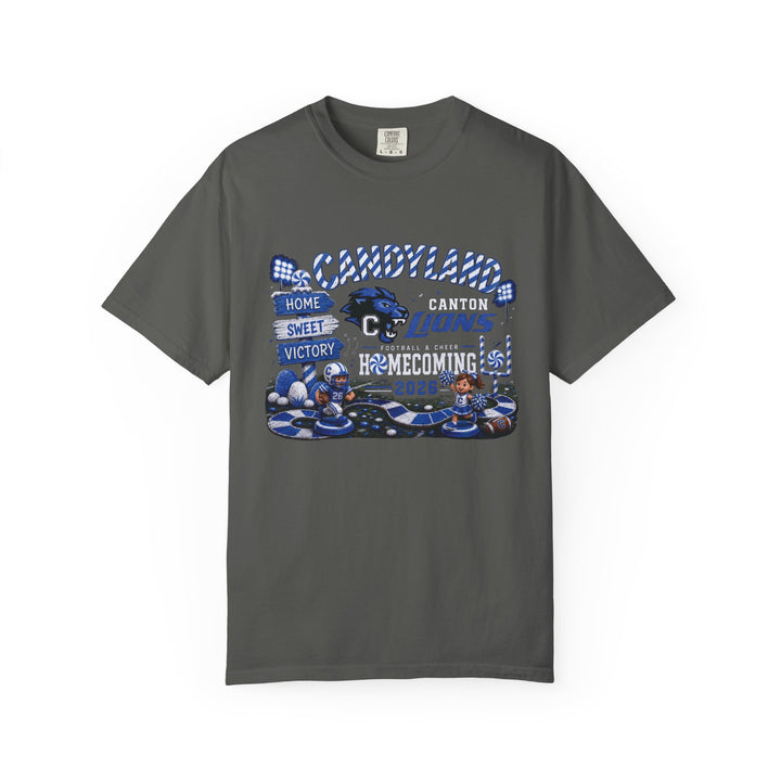 Canton Lions Football &amp; Cheer Unisex Adult Premium T-Shirt - Homecoming Candyland Design