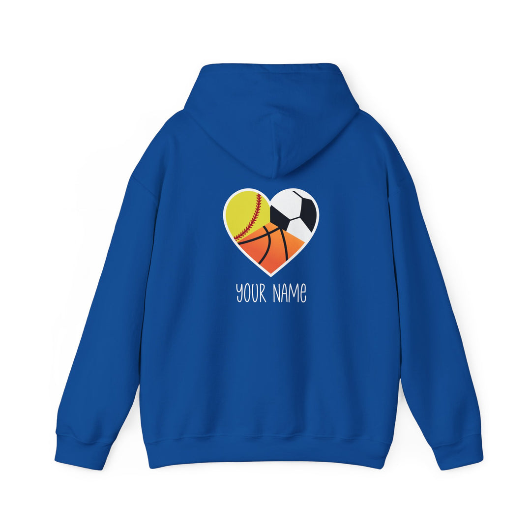 Sports Heart Design Unisex Adult Hoodie