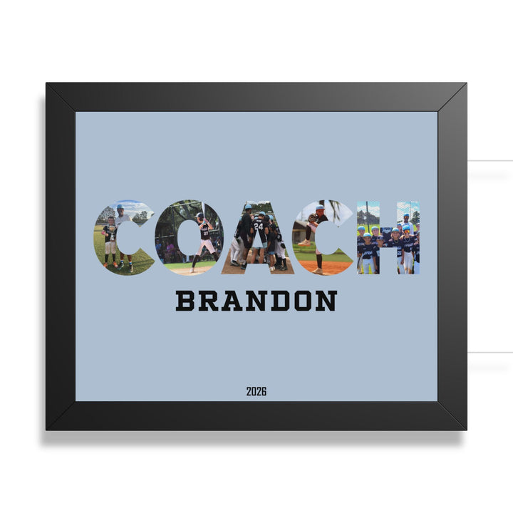 Coach Photo Letter Custom Framed Art