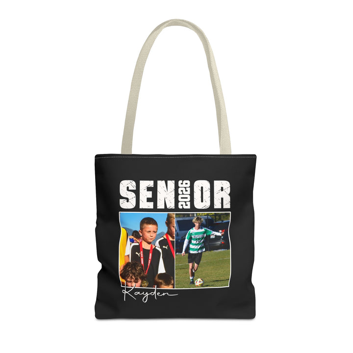Senior Then vs Now Photo &amp; Name Tote Bag
